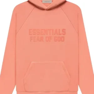 Orange Fear Of God Essentials Hoodie