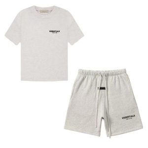 Light Gray Essentials short set